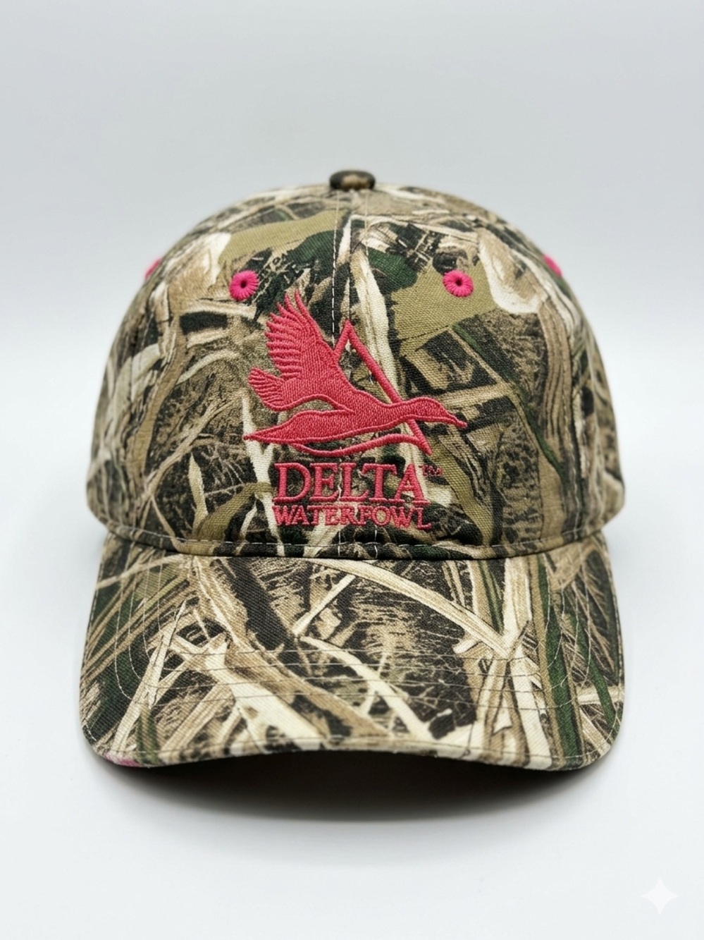 Delta Waterfowl Pink Embroidered Logo Women's Adjustable Hat Cap Ladie's Fit